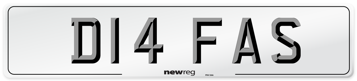 D14 FAS Number Plate from New Reg